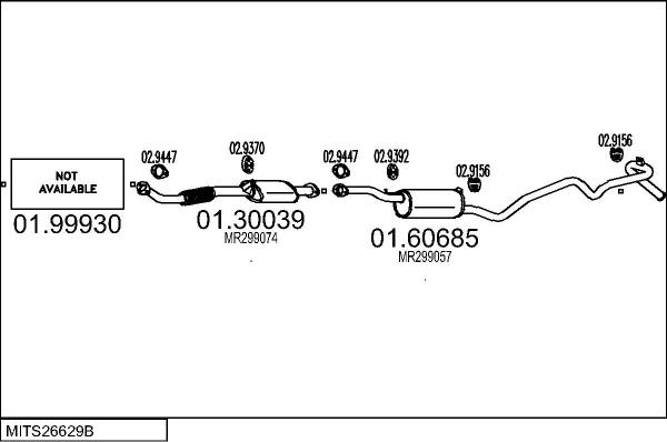MTS MITS26629B014070 - Система випуску ОГ autocars.com.ua
