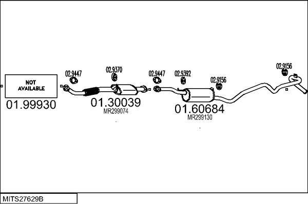 MTS MITS27629B014069 - Система випуску ОГ autocars.com.ua