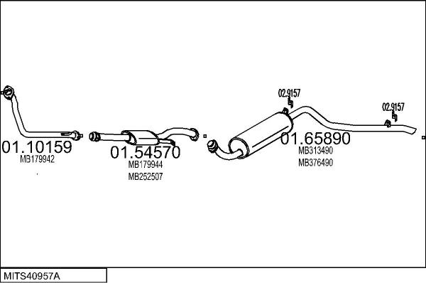 MTS MITS40957A028681 - Система випуску ОГ autocars.com.ua