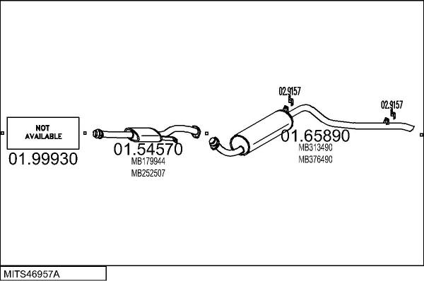MTS MITS46957A033200 - Система випуску ОГ autocars.com.ua