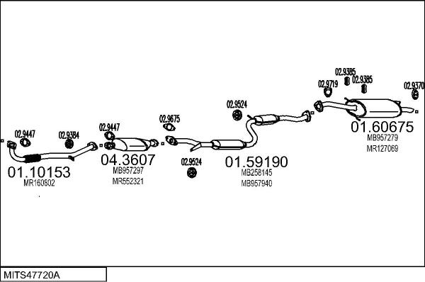 MTS MITS47720A005218 - Система випуску ОГ autocars.com.ua