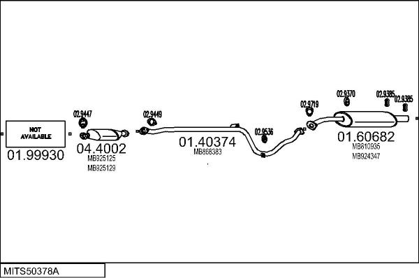 MTS MITS50378A003443 - Система випуску ОГ autocars.com.ua