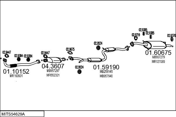 MTS MITS54629A005218 - Система випуску ОГ autocars.com.ua