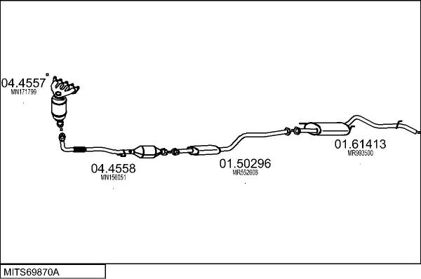 MTS MITS69870A017751 - Система випуску ОГ autocars.com.ua
