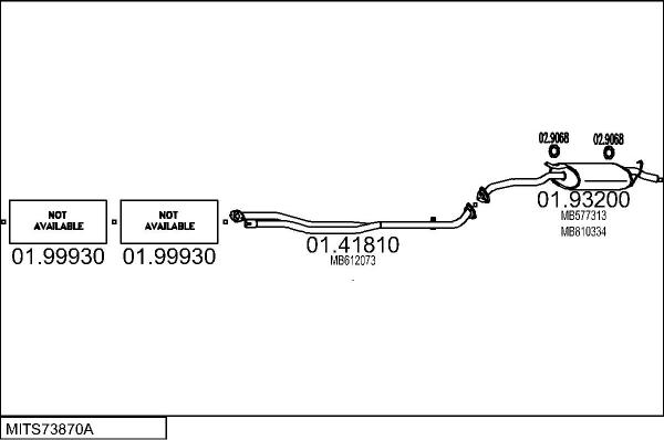 MTS MITS73870A003379 - Система випуску ОГ autocars.com.ua