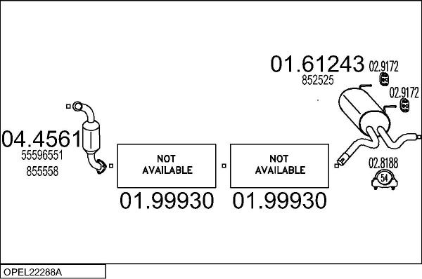 MTS OPEL22288A058708 - Система выпуска ОГ avtokuzovplus.com.ua