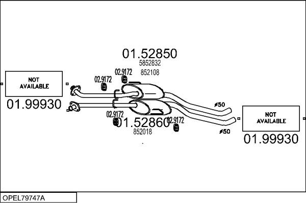 MTS OPEL79747A015808 - Система випуску ОГ autocars.com.ua