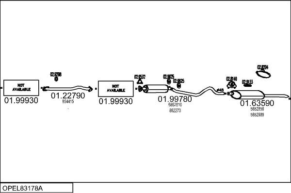MTS OPEL83178A000626 - Система випуску ОГ autocars.com.ua
