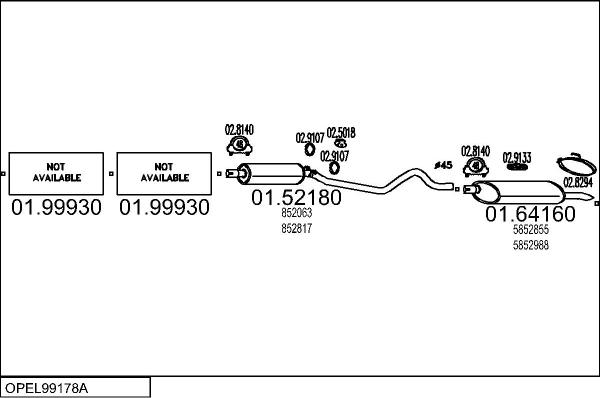 MTS OPEL99178A032838 - Система випуску ОГ autocars.com.ua