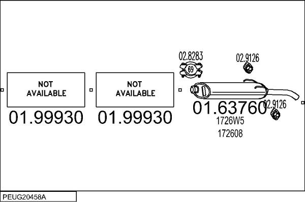 MTS PEUG20458A008586 - Система випуску ОГ autocars.com.ua