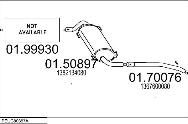 MTS PEUG80357A011110 - Система випуску ОГ autocars.com.ua