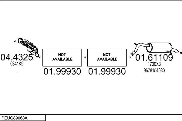 MTS PEUG89068A039827 - Система випуску ОГ autocars.com.ua