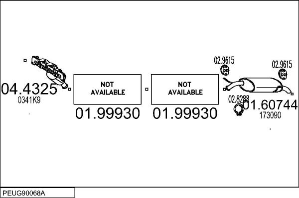 MTS PEUG90068A039827 - Система випуску ОГ autocars.com.ua