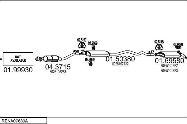 MTS RENA07680A002126 - Система випуску ОГ autocars.com.ua