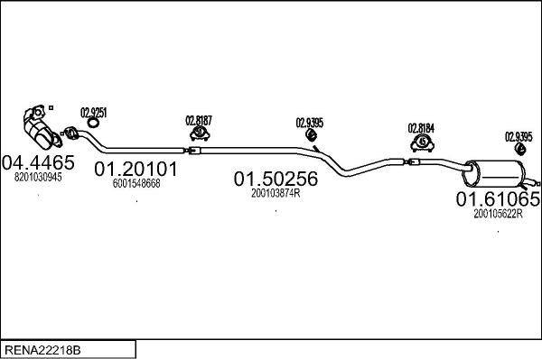 MTS RENA22218B059106 - Система випуску ОГ autocars.com.ua