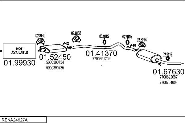 MTS RENA24927A007947 - Система випуску ОГ autocars.com.ua