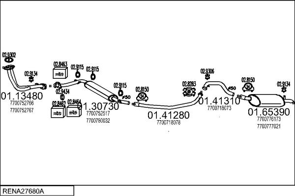 MTS RENA27680A008695 - Система випуску ОГ autocars.com.ua