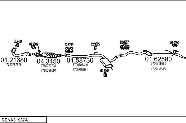 MTS RENA31937A002086 - Система випуску ОГ autocars.com.ua
