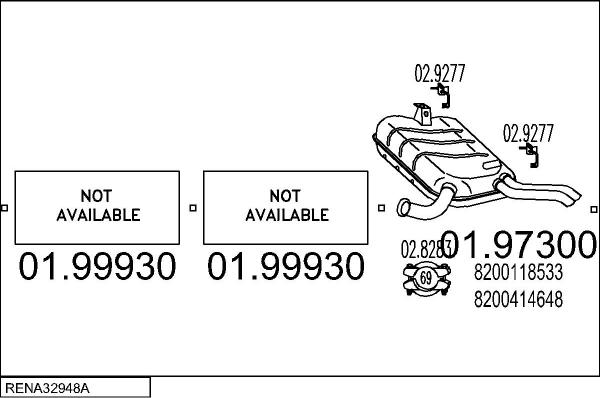 MTS RENA32948A020814 - Система випуску ОГ autocars.com.ua