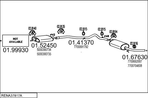 MTS RENA37817A027706 - Система випуску ОГ autocars.com.ua