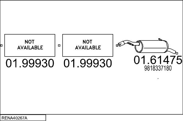 MTS RENA40267A124888 - Система випуску ОГ autocars.com.ua