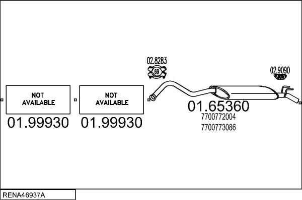MTS RENA46937A012522 - Система випуску ОГ autocars.com.ua