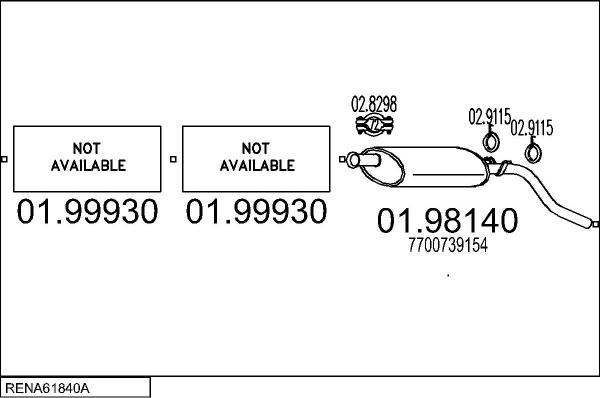 MTS RENA61840A013924 - Система випуску ОГ autocars.com.ua