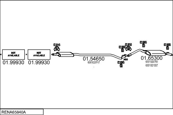 MTS RENA65840A001995 - Система випуску ОГ autocars.com.ua