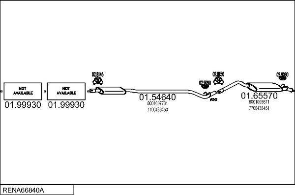 MTS RENA66840A001995 - Система випуску ОГ autocars.com.ua