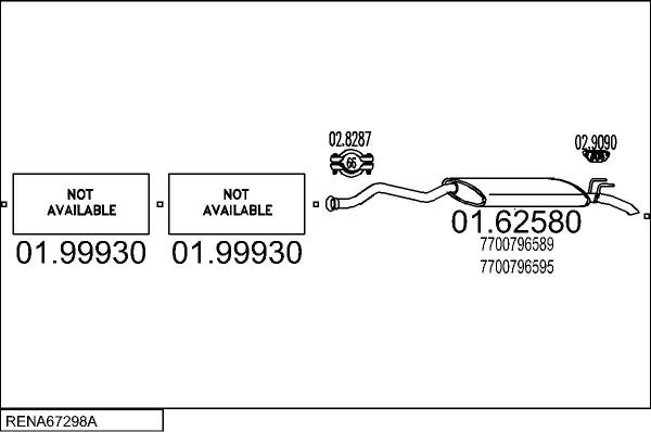 MTS RENA67298A011823 - Система випуску ОГ autocars.com.ua