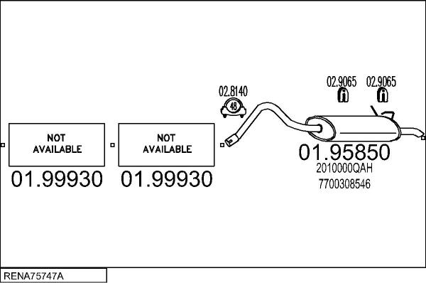 MTS RENA75747A019032 - Система випуску ОГ autocars.com.ua