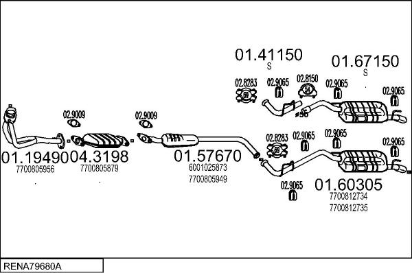 MTS RENA79680A002130 - Система випуску ОГ autocars.com.ua
