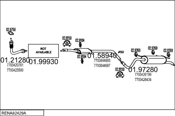MTS RENA82429A015767 - Система випуску ОГ autocars.com.ua