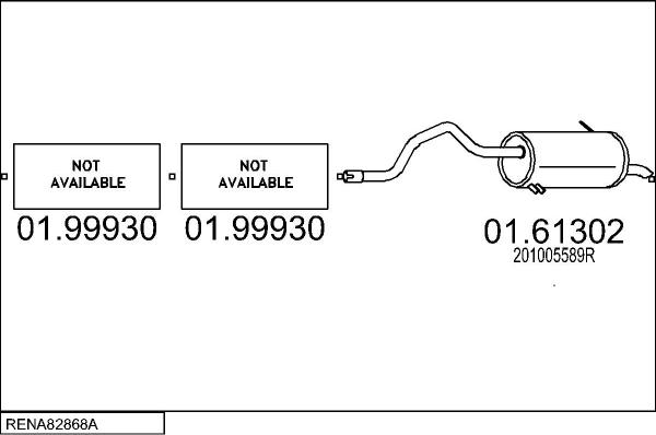 MTS RENA82868A034738 - Система випуску ОГ autocars.com.ua