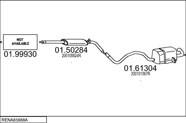 MTS RENA85888A031543 - Система випуску ОГ autocars.com.ua