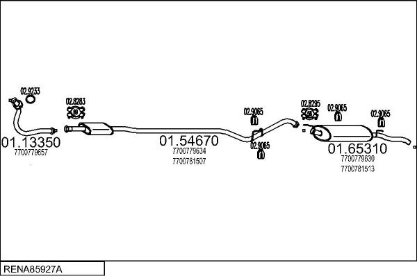 MTS RENA85927A002110 - Система випуску ОГ autocars.com.ua