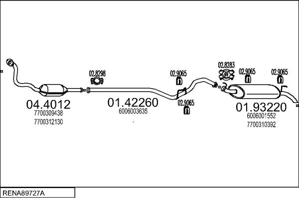 MTS RENA89727A057681 - Система випуску ОГ autocars.com.ua