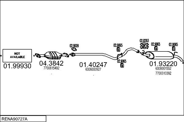MTS RENA90727A057681 - Система випуску ОГ autocars.com.ua