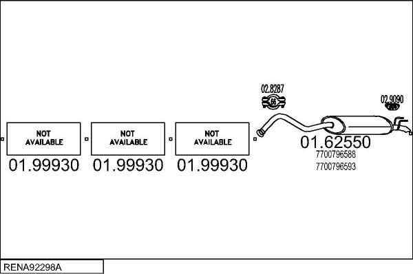 MTS RENA92298A008611 - Система випуску ОГ autocars.com.ua