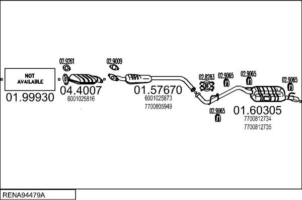 MTS RENA94479A004807 - Система випуску ОГ autocars.com.ua