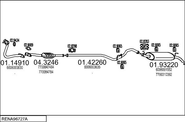 MTS RENA96727A022163 - Система випуску ОГ autocars.com.ua