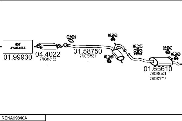 MTS RENA99840A002049 - Система випуску ОГ autocars.com.ua