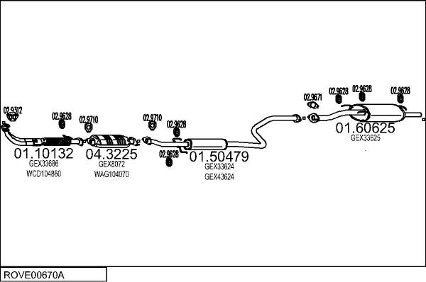MTS ROVE00670A005663 - Система випуску ОГ autocars.com.ua