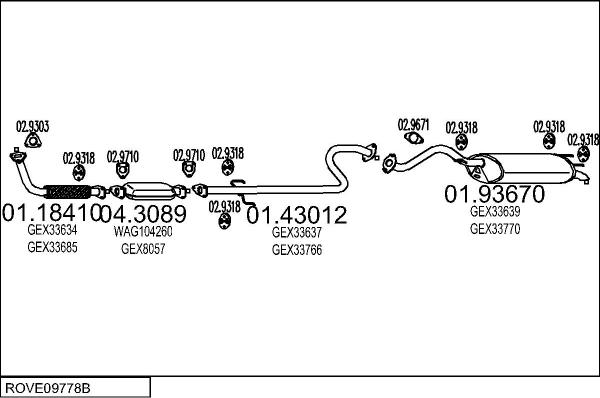 MTS ROVE09778B134192 - Система випуску ОГ autocars.com.ua