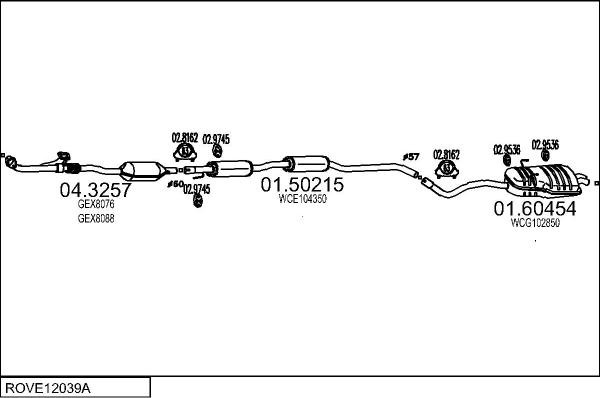 MTS ROVE12039A010462 - Система випуску ОГ autocars.com.ua