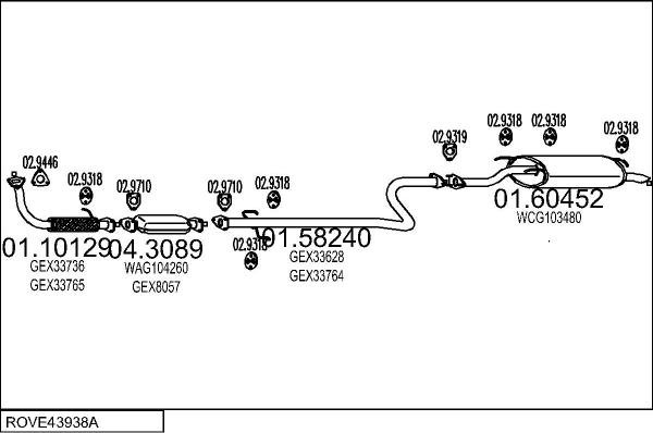 MTS ROVE43938A009455 - Система випуску ОГ autocars.com.ua