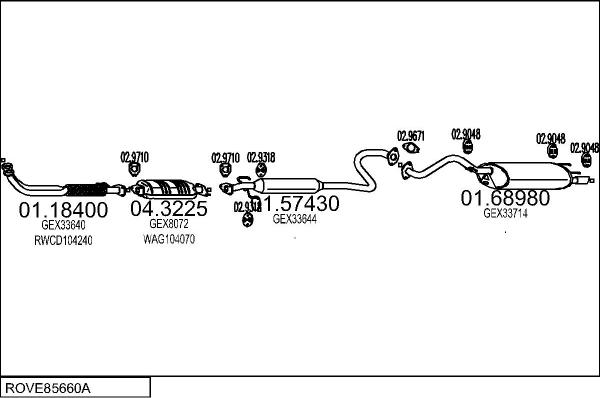 MTS ROVE85660A014633 - Система випуску ОГ autocars.com.ua