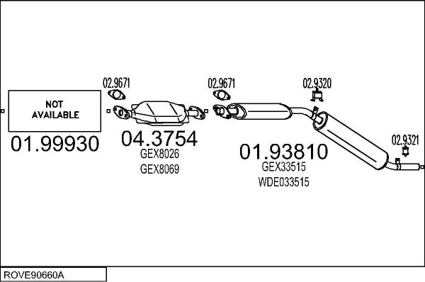 MTS ROVE90660A003097 - Система випуску ОГ autocars.com.ua