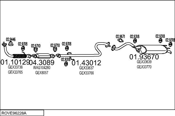 MTS ROVE96228A132381 - Система випуску ОГ autocars.com.ua