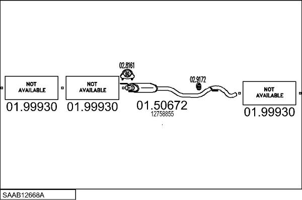 MTS SAAB12668A026595 - Система випуску ОГ autocars.com.ua